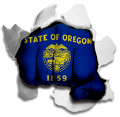Fist Oregon State Flag Logo Sticker Heat Transfer