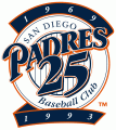San Diego Padres 1993 Anniversary Logo Sticker Heat Transfer