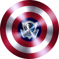 Captain American Shield With Dallas Mavericks Logo Sticker Heat Transfer