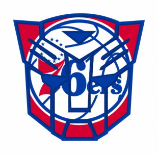 Autobots Philadelphia 76ers logo decal sticker