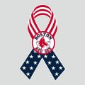Boston Red Sox Ribbon American Flag logo decal sticker
