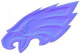 Philadelphia Eagles Colorful Embossed Logo Sticker Heat Transfer