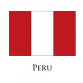 Peru flag logo Sticker Heat Transfer