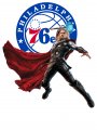 Philadelphia 76ers Thor Logo Sticker Heat Transfer