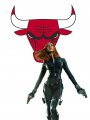 Chicago Bulls Black Widow Logo Sticker Heat Transfer