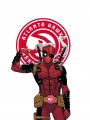 Atlanta Hawks Deadpool Logo Sticker Heat Transfer