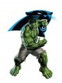 Carolina Panthers Hulk Logo Sticker Heat Transfer