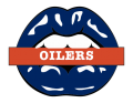 Edmonton Oilers Lips Logo Sticker Heat Transfer