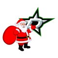 Dallas Stars Santa Claus Logo Sticker Heat Transfer