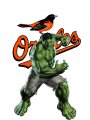 Baltimore Orioles Hulk Logo decal sticker