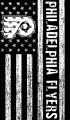 Philadelphia Flyers Black And White American Flag logo Sticker Heat Transfer