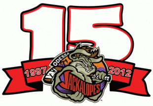 Odessa Jackalopes 2011 12 Anniversary Logo Sticker Heat Transfer