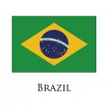 Brazil flag logo Sticker Heat Transfer