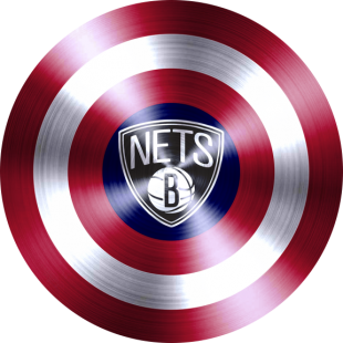 Captain American Shield With Brooklyn Nets Logo decal sticker