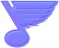 St. Louis Blues Colorful Embossed Logo Sticker Heat Transfer