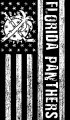 Florida Panthers Black And White American Flag logo Sticker Heat Transfer