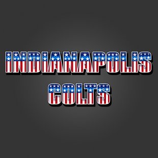 Indianapolis Colts American Captain Logo Sticker Heat Transfer