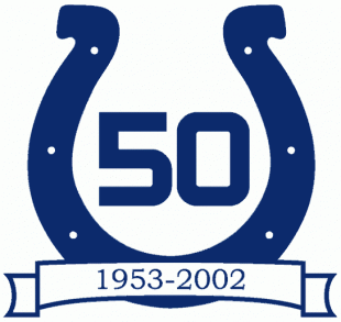 Indianapolis Colts 2002 Anniversary Logo decal sticker