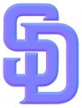 San Diego Padres Colorful Embossed Logo Sticker Heat Transfer