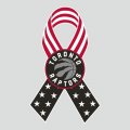 Toronto Raptors Ribbon American Flag logo decal sticker