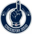 Number One Hand Winnipeg Jets logo decal sticker