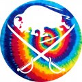 Buffalo Sabres rainbow spiral tie-dye logo decal sticker