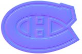 Montreal Canadiens Colorful Embossed Logo decal sticker