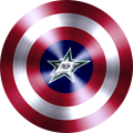 Captain American Shield With Dallas Stars Logo decal sticker