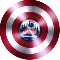 Captain American Shield With New York Mets Logo Sticker Heat Transfer