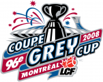 Grey Cup 2008 Primary Logo decal sticker