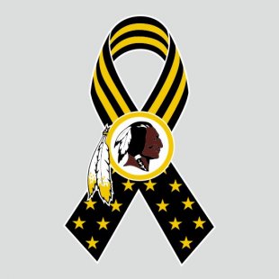 Washington Redskins Ribbon American Flag logo decal sticker