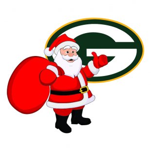 Green Bay Packers Santa Claus Logo Sticker Heat Transfer