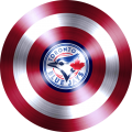 Captain American Shield With Toronto Blue Jays Logo Sticker Heat Transfer