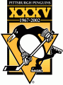 Pittsburgh Penguins 2001 02 Anniversary Logo decal sticker