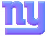 New York Giants Colorful Embossed Logo Sticker Heat Transfer