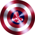Captain American Shield With Boston Red Sox Logo decal sticker