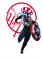 New York Yankees Captain America Logo Sticker Heat Transfer