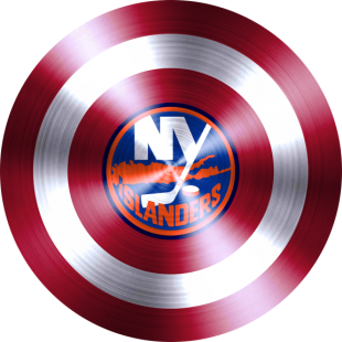 Captain American Shield With New York Islanders Logo decal sticker