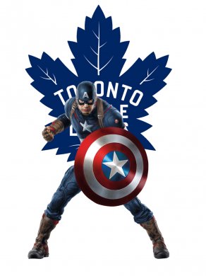 Toronto Maple Leafs Captain America Logo decal sticker