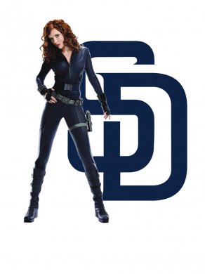 San Diego Padres Black Widow Logo Sticker Heat Transfer