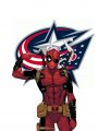 Columbus Blue Jackets Deadpool Logo decal sticker