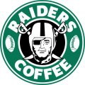 Oakland Raiders starbucks coffee logo Sticker Heat Transfer