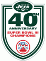 New York Jets 2008 Anniversary Logo Sticker Heat Transfer