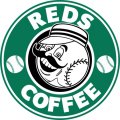 Cincinnati Reds Starbucks Coffee Logo Sticker Heat Transfer