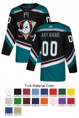 Anaheim Ducks Custom Letter and Number Kits for Alternate Jersey Material Twill
