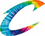 Cleveland Cavaliers rainbow spiral tie-dye logo decal sticker