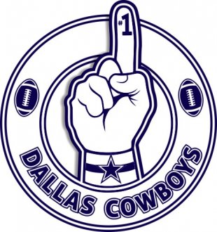Number One Hand Dallas Cowboys logo decal sticker