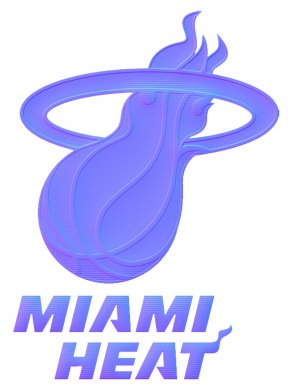 Miami Heat Colorful Embossed Logo decal sticker