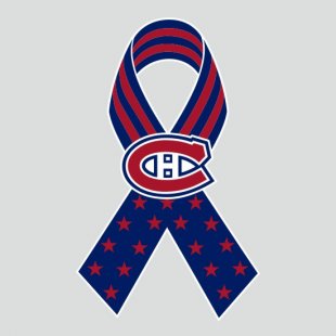 Montreal Canadiens Ribbon American Flag logo decal sticker