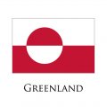 Greenland flag logo Sticker Heat Transfer